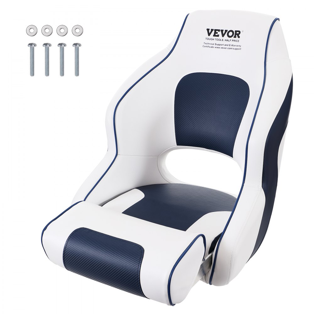 VEVOR VEVOR Captain Bucket Seat Boat Seat, Flip Up Boat Seat, with  Thickened Sponge Padding, Flip-up Bolster Boat Captain Chair for Fishing  Boat, Sightseeing Boat, Speedboat, Canoe, 1-Piece