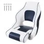 VEVOR Captain Bucket Seat Boat Seat, Flip Up Boat Seat, with Thickened Sponge Padding, Flip-up Bolster Boat Captain Chair for Fishing Boat, Sightseeing Boat, Speedboat, Canoe, 1-Piece