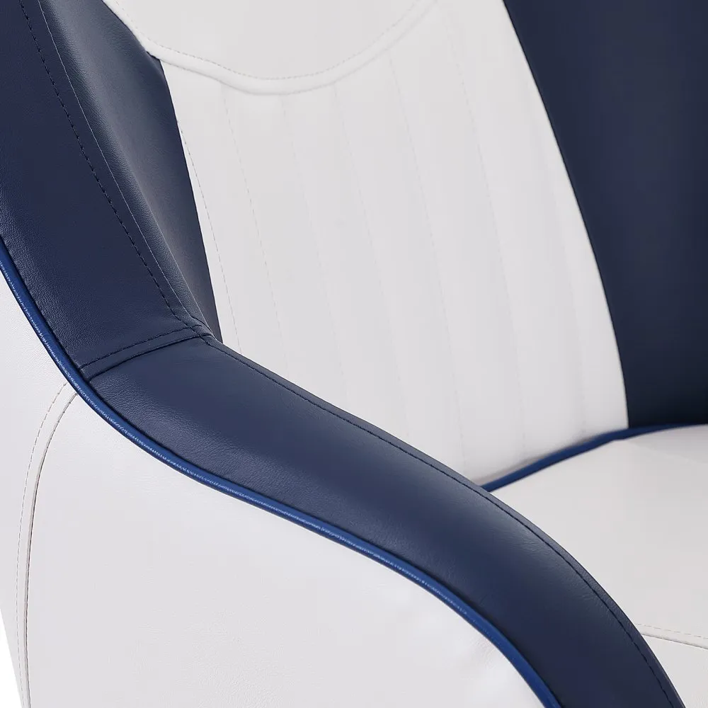 VEVOR Captain Bucket Seat, Pontoon Boat Seat with Thickened Sponge Padding, Boat Captain Chair for Fishing Boat, Sightseeing Boat, Speedboat, Canoe, 1-Piece