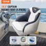 VEVOR Captain Bucket Seat, Pontoon Boat Seat with Thickened Sponge Padding, Boat Captain Chair for Fishing Boat, Sightseeing Boat, Speedboat, Canoe, 1-Piece