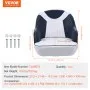 VEVOR Captain Bucket Seat, Pontoon Boat Seat with Thickened Sponge Padding, Boat Captain Chair for Fishing Boat, Sightseeing Boat, Speedboat, Canoe, 1-Piece