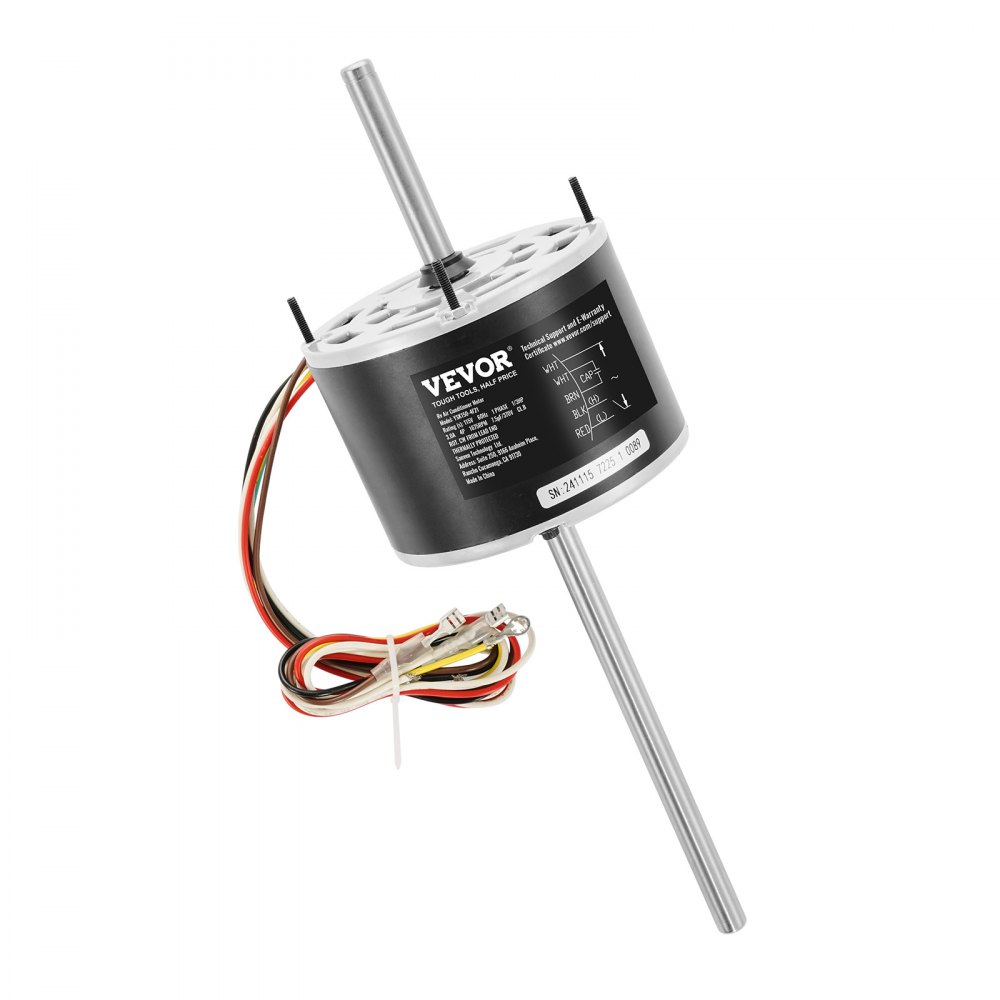 VEVOR 1/3HP RV Air Conditioner Motor with Capacitor, AC115V 3A, 1675 RPM, Replacement for Coleman Mach RV AC Fan Motor, Replaces Fasco D1092, 1468-306, 1468-3068, 1468-3069, 7184-0156, 7184-0432