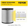 VEVOR 1800Lbs Polyester Pull Tape, 5249' x 5/8" Flat Tape for Wire & Cable Conduit Work Variable Functions, Flat Rope for Pulling/Loading/Packing in Any Weather CONDITON