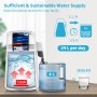 VEVOR 4L/1.1 Gal Brushed 304 Stainless Steel Water Distiller, Countertop Distilled Water Machine with Glass Container, Dual-Temperature Display and Smart Switch, Purifier Filter for Home Office