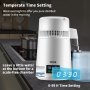 VEVOR 4L Destilador de Água 1L/H Destilador de Água Destilada Visor de Tempo e Temperatura Branco