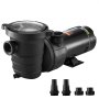 VEVOR Swimming Pool Pump 2.0HP 115V 1500W, Single Speed Pumps for Above Ground Pool, Powerful Self Primming Pool Pumps w/ Strainer Basket, 5400 GPH Max. Flow, ETL Certification