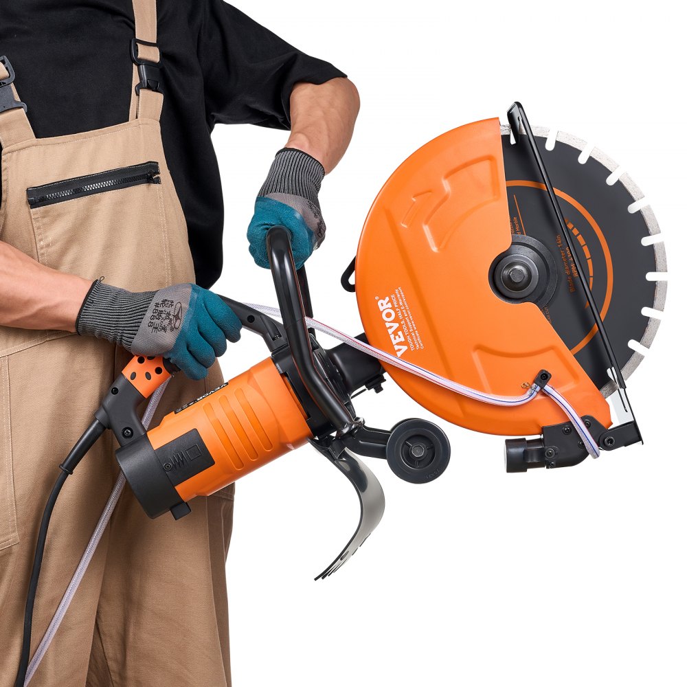 VEVOR 14"/35.6 cm Electric Concrete Saw Wet/Dry Saw Cutter with Water Pump and Blade