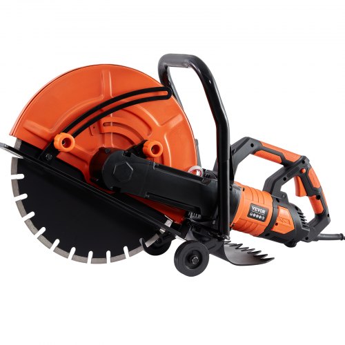 VEVOR Electric Concrete Saw, 16 in, 3200 W 15 A Motor Circular Saw Cutter with Max. 6 in Adjustable Cutting Depth, Wet Disk Saw Cutter Includes Water Line, Pump and Blade, for Stone, Brick