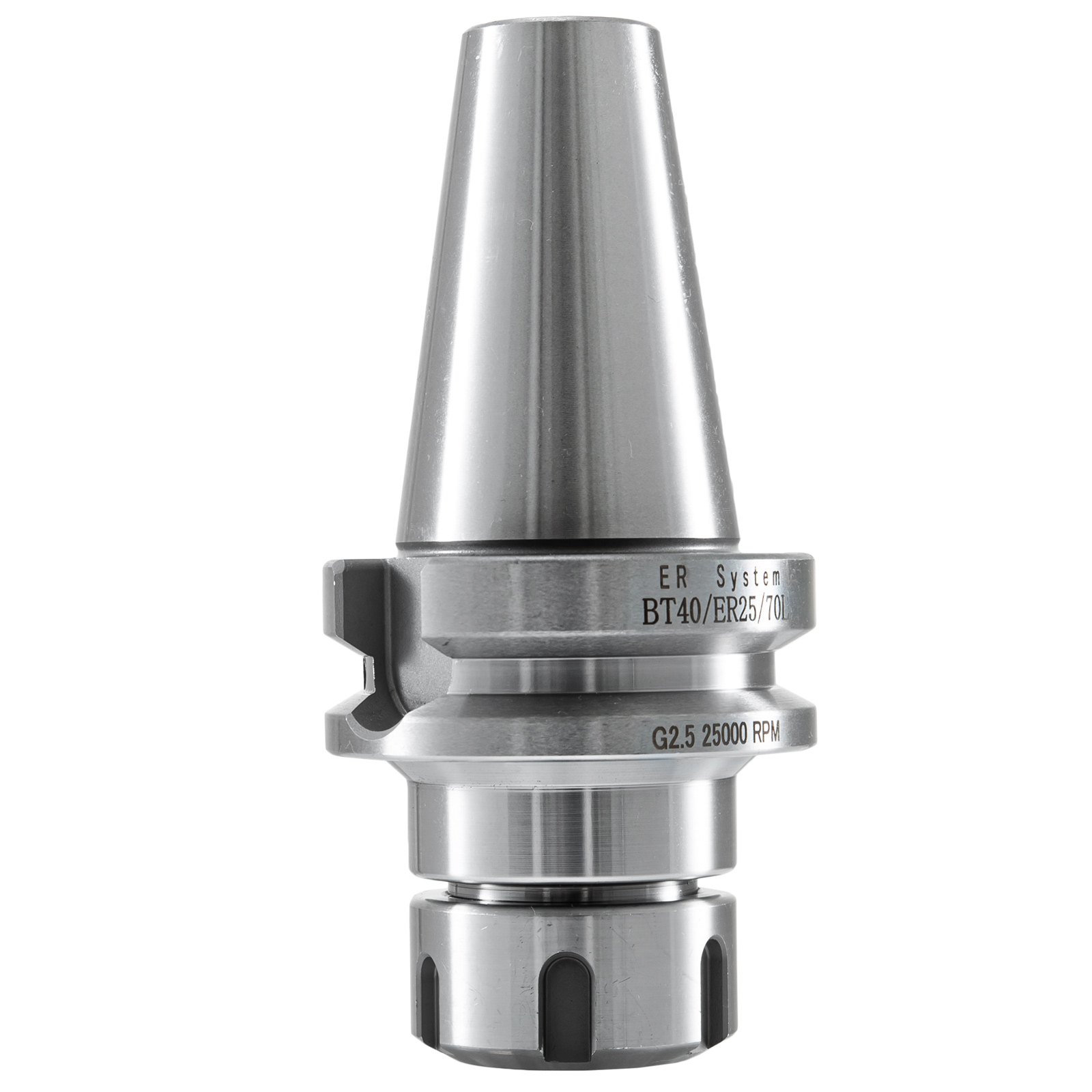 VEVOR 3pcs BT40 ER25 Collet Chuck Tool Holder 2.75" + Spanner Wrench 25000Rpm