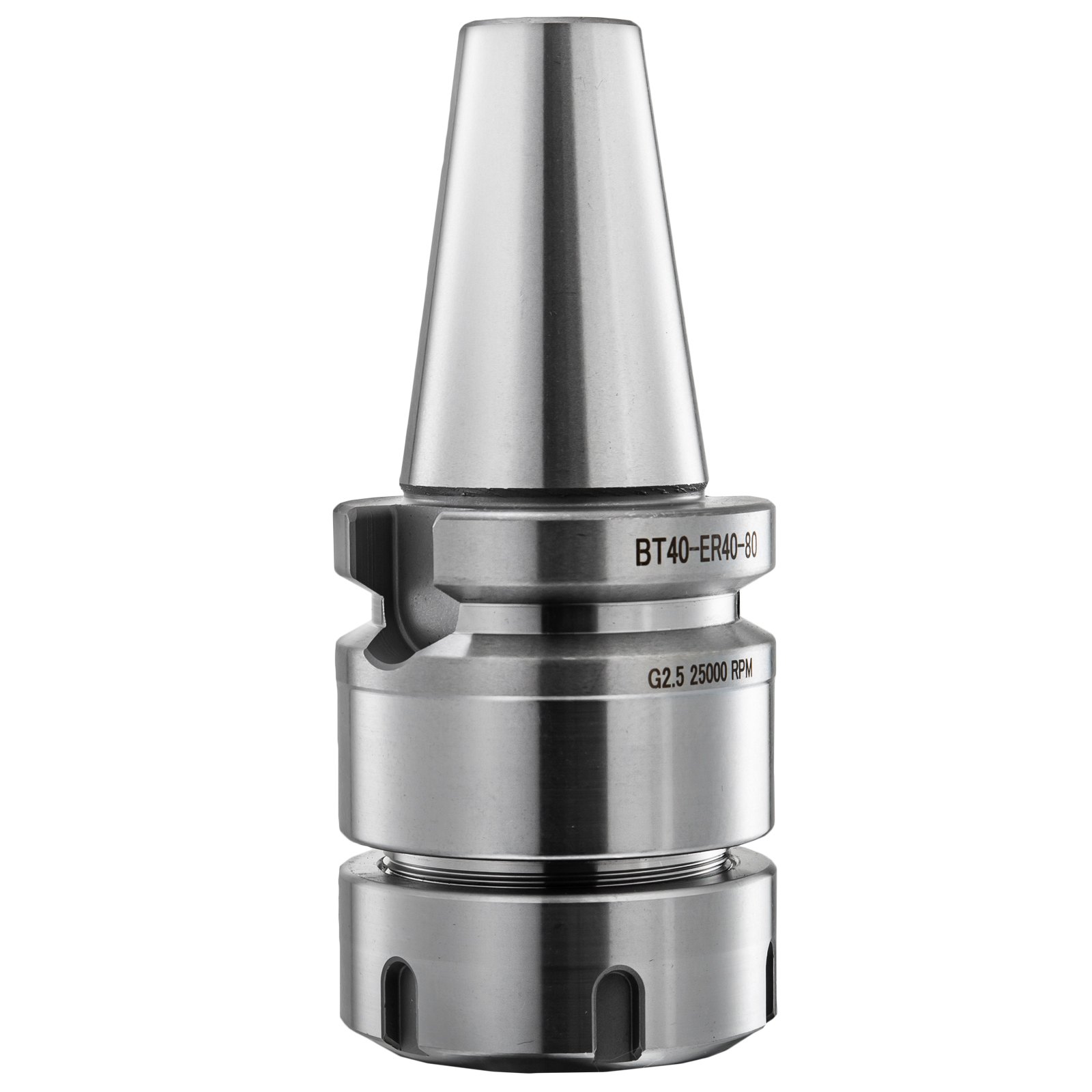 3pcs BT40 ER40 Collet Chuck Tool Holder 3.15'' 80mm 40Cr Frame Smooth Ground