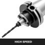 VEVOR CAT40 Shell Face Mill Holder Adapter, FM1/2'' Gage Length 1-3/8'', Arbor Tool Holder Balanced to G2.5/20000RPM w/ Pull Studs