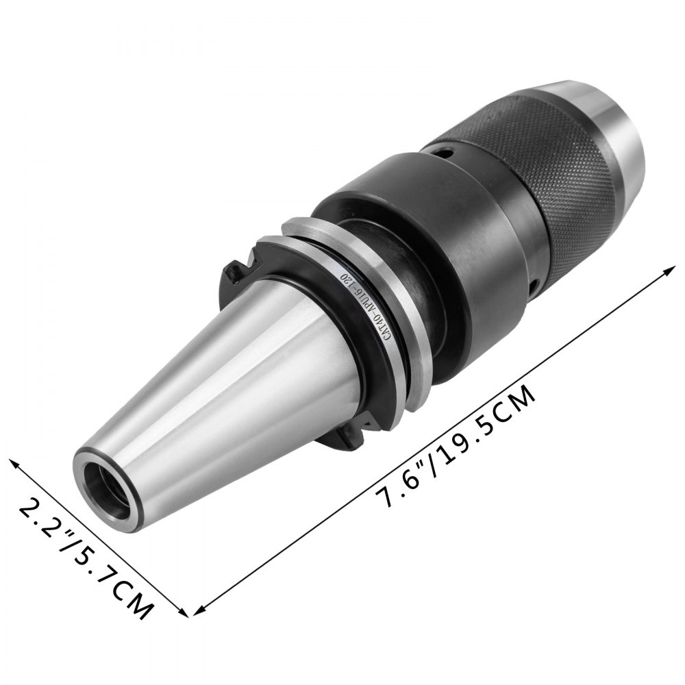 CAT40 Ball Bearing Keyless Drill Chucks 5/8" 120mm AUP16 Durable Chuck Holder