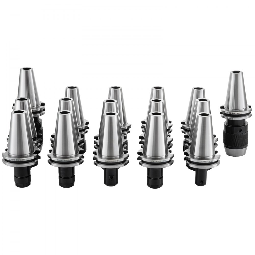 VEVOR Collet Chuck, CAT40 ER16 ER32, Drill Chuck Tool Holder with 16 pcs Pull Studs, for HAAS CNC Engraving Machine Milling Lathe