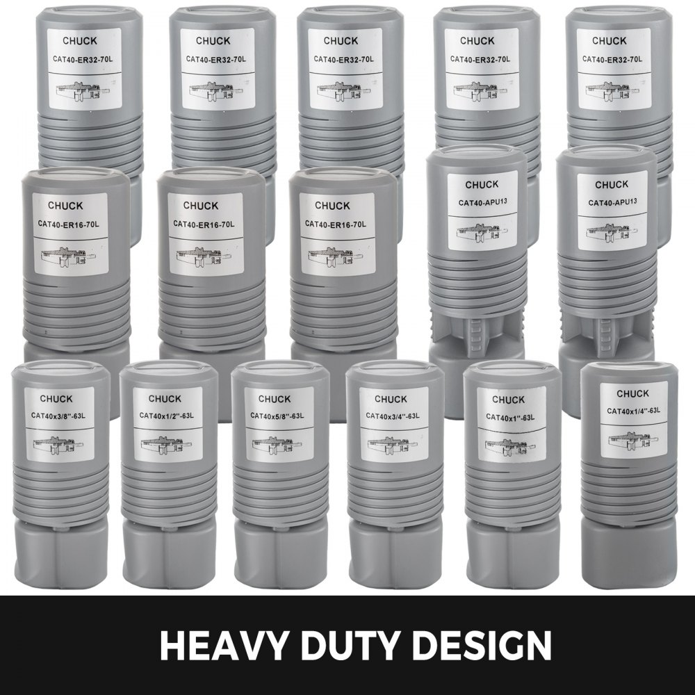 VEVOR Collet Chuck, CAT40 ER16 ER32, Drill Chuck Tool Holder with 16 pcs Pull Studs, for HAAS CNC Engraving Machine Milling Lathe