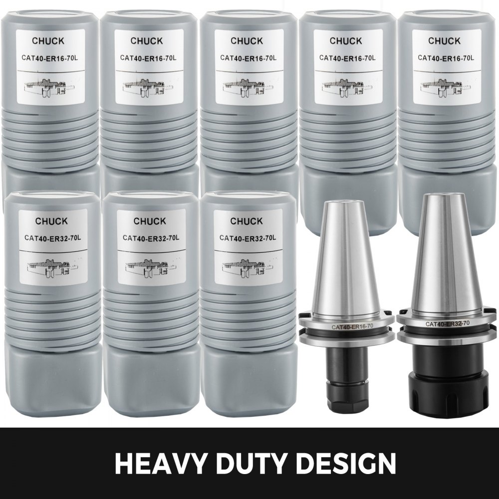 CAT40 5PC ER32 3PC ER16 Collet Chuck 2.75" (70mm) Smooth Collet Set Durable