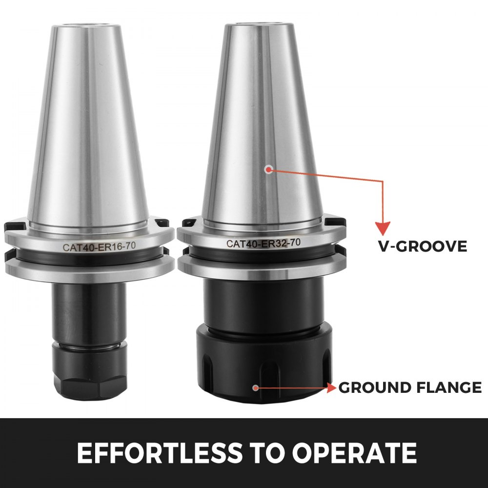 CAT40 5PC ER32 3PC ER16 Collet Chuck 2.75" (70mm) Smooth Collet Set Durable