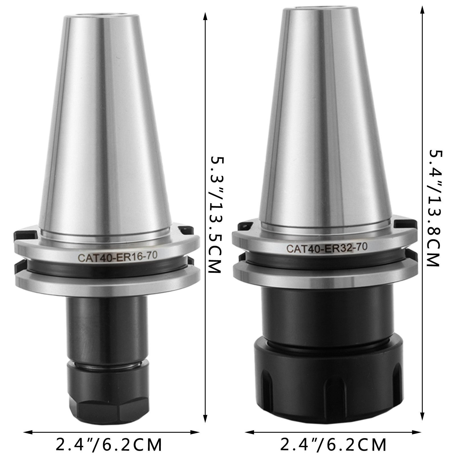 CAT40 5PC ER32 3PC ER16 Collet Chuck 2.75" (70mm) Smooth Collet Set Durable