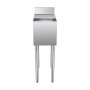 VEVOR Hielera comercial de 28 L para debajo de la barra, hielera de acero inoxidable de 30 x 48 x 94 cm con tapa deslizante, portabotellas, patas ajustables, carrito refrigerado para cócteles, ideal para bar, restaurante y pub.