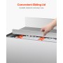 Commercial Ice Bin 61 L Underbar Ice Bin with Sliding Lid and Bottle Holders