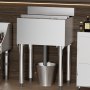 VEVOR Commercial Ice Bin, 61 L Underbar Ice Bin, 24 x 19 x 37 in Stainless Steel Ice Chest with Sliding Lid, Bottle Holders, Adjustable Bullet Feet, Cooler Cart Cocktail Unit for Bar Restaurant Pub