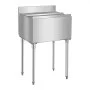 VEVOR Commercial Ice Bin, 61 L Underbar Ice Bin, 24 x 19 x 37 in Stainless Steel Ice Chest with Sliding Lid, Bottle Holders, Adjustable Bullet Feet, Cooler Cart Cocktail Unit for Bar Restaurant Pub