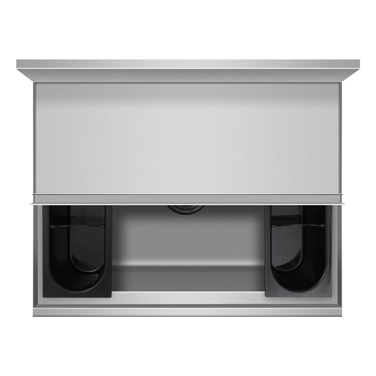 VEVOR Commercial Ice Bin, 61 L Underbar Ice Bin, 24 x 19 x 37 in Stainless Steel Ice Chest with Sliding Lid, Bottle Holders, Adjustable Bullet Feet, Cooler Cart Cocktail Unit for Bar Restaurant Pub