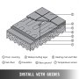VEVOR 20 Sqft 120V Electric Radiant Floor Heating Mat with Alarmer and Programmable Floor Sensing Thermostat Self-Adhesive Mesh Underfloor Heat Warming Systems Mats Kit (20Sqft Kit)