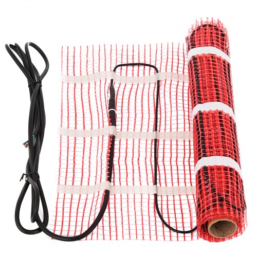 VEVOR 40sqft Electric Radiant Floor Heating Mat 120V Electric Radiant Floor Heat Heating System Heating Mat easily installs before tile stone for added comfort