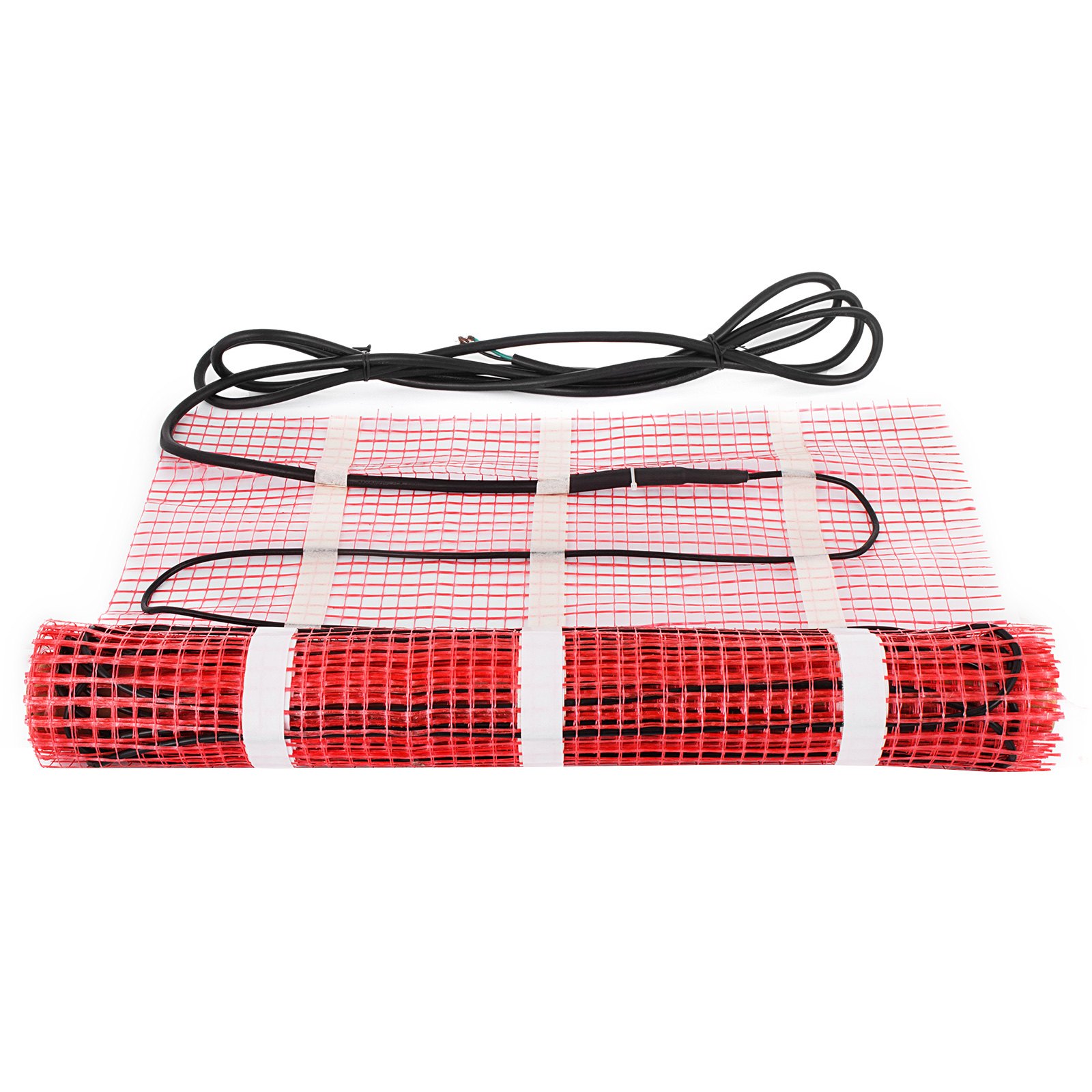 VEVOR 90 Sqft 120V Electric Radiant Floor Heating Mat with Alarmer and Programmable Floor Sensing Thermostat Self-Adhesive Mesh Underfloor Heat Warming Systems Mats Kit