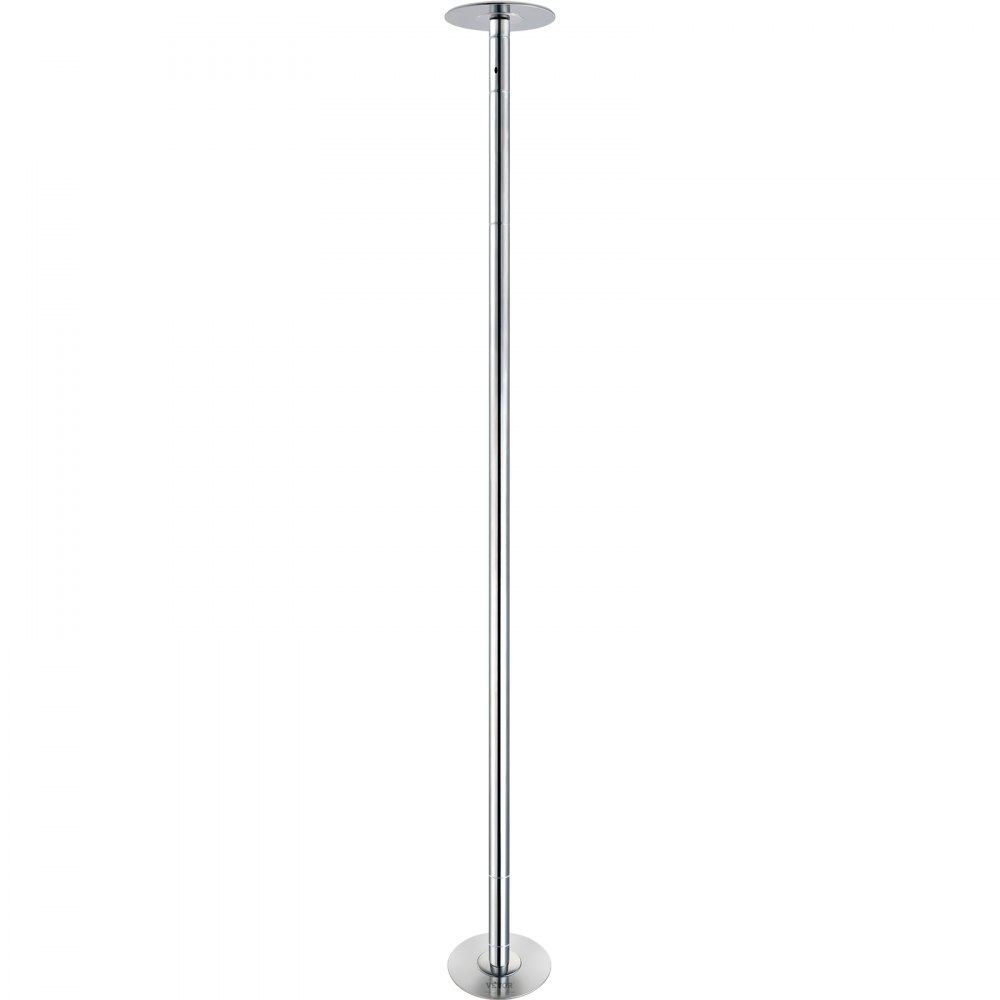 VEVOR Professional Dancing Pole, Spinning Static Dancing Pole Kit, Portable Removable Pole, 45mm Heavy-Duty Stainless Steel Pole, Height Adjustable Fitness Pole, for Exercise Home Club Gym, Silver