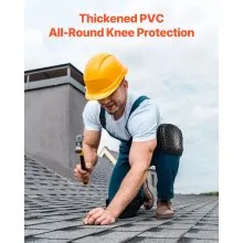 VEVOR Knee Pads for Work, Heavy Duty Construction Knee Pads with Adjustable Straps & Rivets, Thick Gel Foam Cushion for All-Round Knee Protection, Fit Men & Women for Flooring Gardening