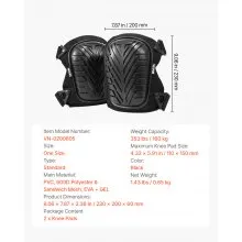 VEVOR Knee Pads for Work, Heavy Duty Construction Knee Pads with Adjustable Straps & Rivets, Thick Gel Foam Cushion for All-Round Knee Protection, Fit Men & Women for Flooring Gardening