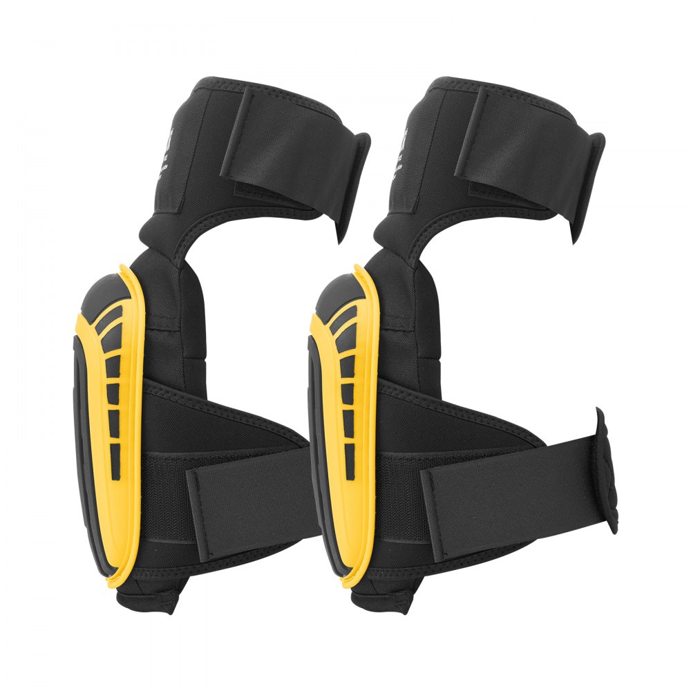 VEVOR Knee Pads for Work, Extended Heavy Duty Construction Knee Pads with 2 Extension Straps, Anti-slip Foam Gel Knee Pads, Men & Women, for Gardening Flooring Roofing and Cleaning, Yellow and Black