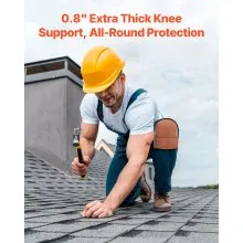 VEVOR Knee Pads for Work Durable Leather Construction Pads Washable Extra Thick