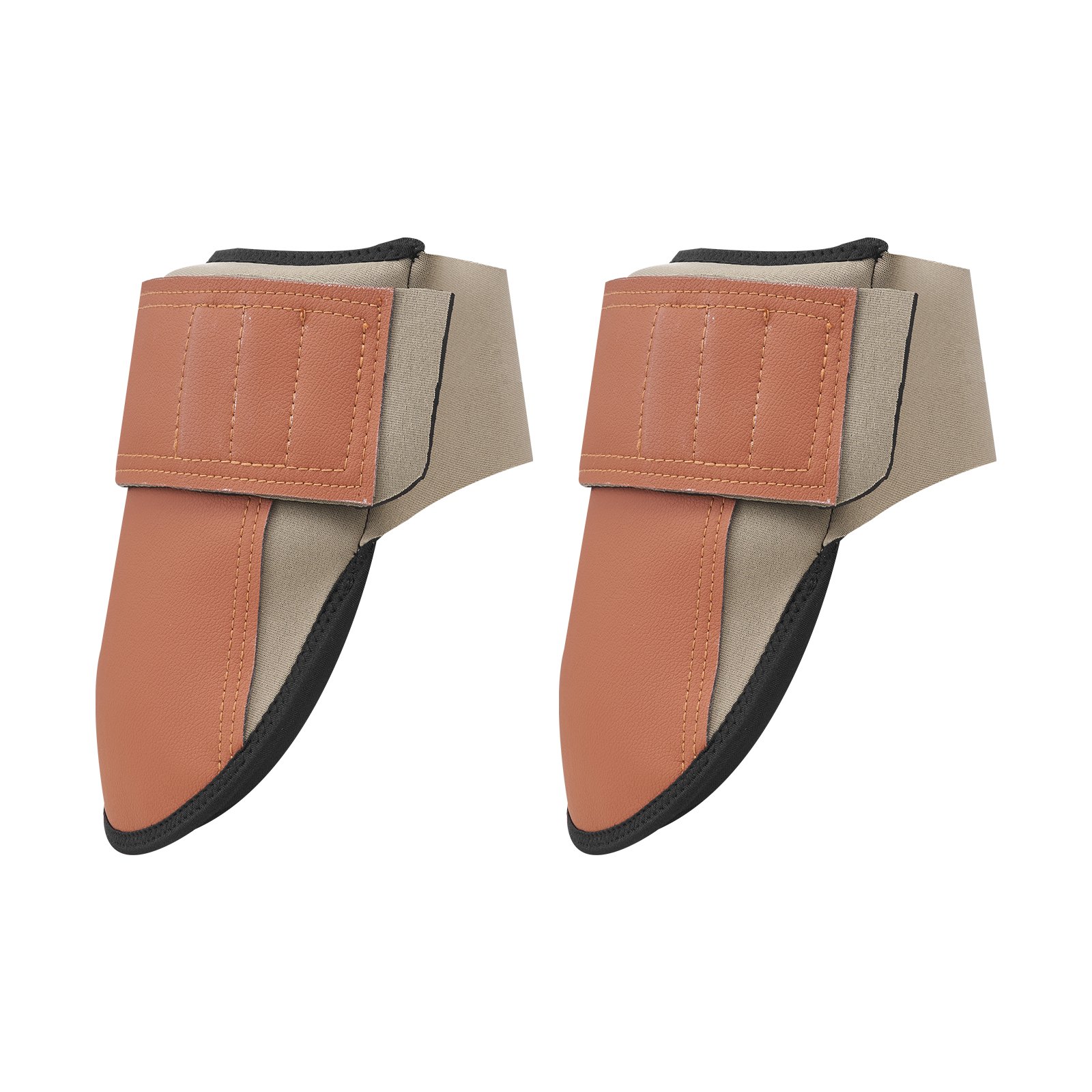 VEVOR Knee Pads for Work, Durable Leather Construction Pads, Machine Washable Work Knee Pads, Easy to Wear and Take off, Extra Thick Knee Support for Gardening Flooring and Cleaning, Black and Brown