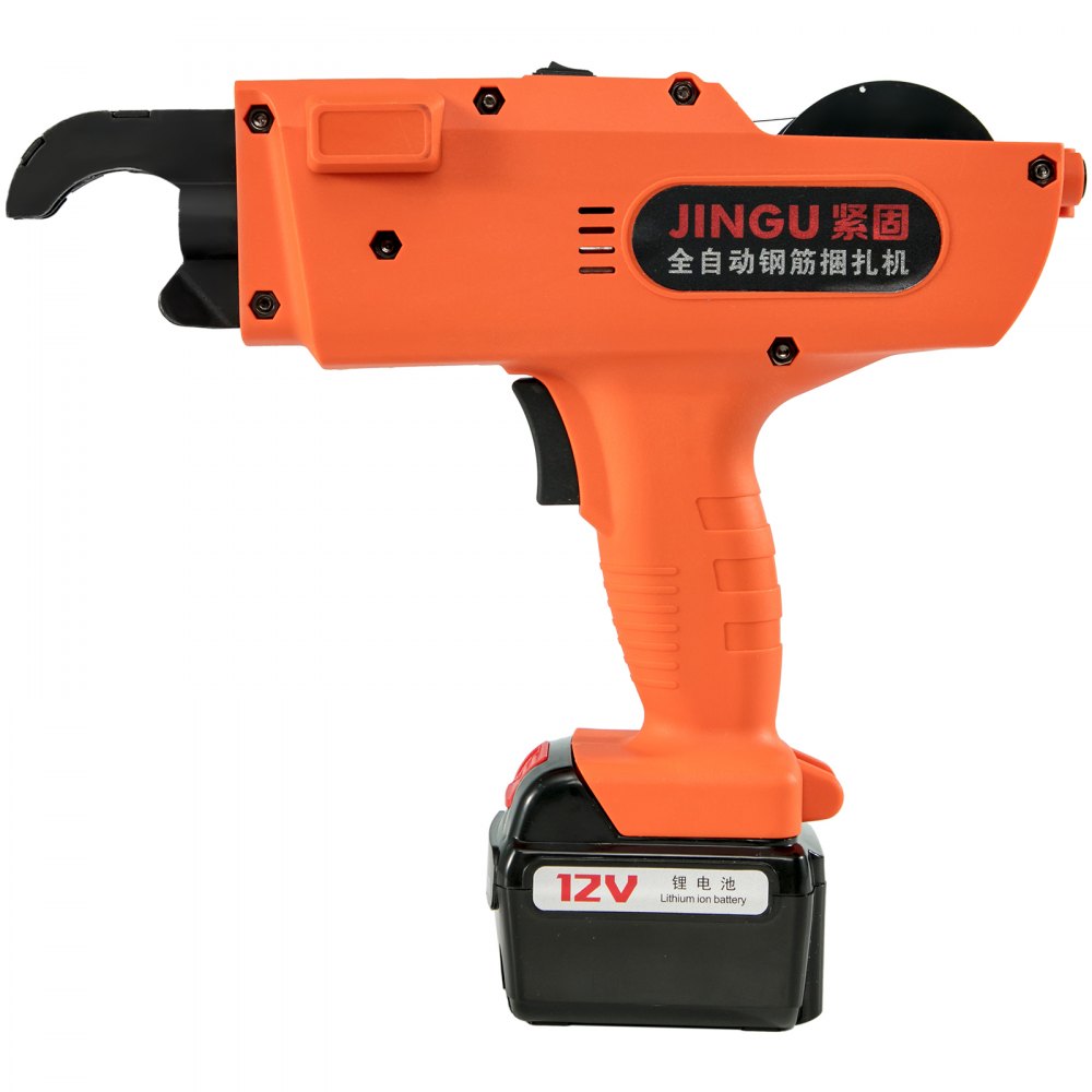 12v Automatic Handheld Rebar Tier Tool Strapping 8mm-34mm Tying Machine+charger