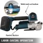VEVOR Electric Strapping Tool DD19A Handheld Strapping Machine for 0.4-0.7inch Width PP/PET Belt, Electric Welding Strapping Tool with 400-3500N Adjustable Tension, Battery Power Strapping Machine