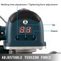 VEVOR Electric Strapping Tool DD19A Handheld Strapping Machine for 0.4-0.7inch Width PP/PET Belt, Electric Welding Strapping Tool with 400-3500N Adjustable Tension, Battery Power Strapping Machine