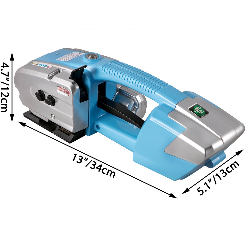 VEVOR Handheld Strapping Machine for PET/PP Belt Strapping Tool Battery Powered 11-16mm Width Rechargeable Strapping Battery Tool Hot Melting Strapping Machine Automatic Electric Strapper Portable