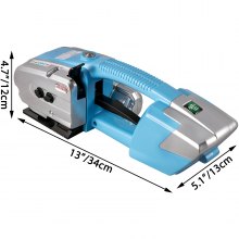 Máquina de cintar portátil VEVOR para ferramenta de cintar de cinto PET / PP alimentada por bateria de 11-16 mm de largura Ferramenta de bateria recarregável para cintar a quente Máquina de cintar de derretimento a quente Cintadeira elétrica automática portátil
