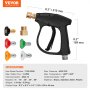 VEVOR 1/4'' High Pressure Washer Gun 4350PSI Power Wash Foam Spray w/ Nozzle