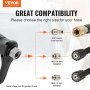 VEVOR Short Pressure Washer Gun, 4000 PSI High Power Washer Spay Gun, M22-14 mm / M22-15 / 3/8'' Inlet & 1/4'' Outlet Hose Connector Foam Gun, Pressure Washer Handle with 5 Color Quick Connect Nozzles