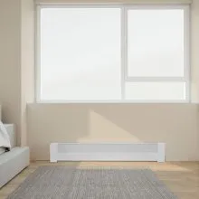 VEVOR Baseboard Heater Covers, Basic Series 4 ft Standard Electric Heating Unit Front Cover for Home Improvement, Heavy-duty Steel, Easy Installation for Bedroom Replacing Old Cover, White