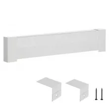 VEVOR Baseboard Heater Covers, Basic Series 3 ft Standard Electric Heating Unit Front Cover for Home Improvement, Heavy-duty Steel, Easy Installation for Bedroom Replacing Old Cover, White