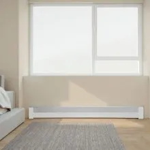 VEVOR Baseboard Heater Covers, Basic Series 1831 mm Standard Electric Heating Unit Front Cover for Home Improvement, Heavy-duty Steel, Easy Installation for Bedroom Replacing Old Cover, White
