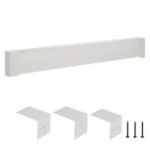 VEVOR Baseboard Heater Covers, Basic Series 1831 mm Standard Electric Heating Unit Front Cover for Home Improvement, Heavy-duty Steel, Easy Installation for Bedroom Replacing Old Cover, White