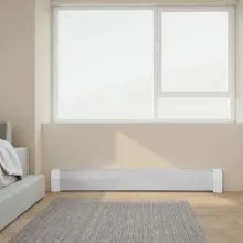 VEVOR Baseboard Heater Covers, Premium Series 5 ft Standard Electric Heating Unit Front Cover for Home Improvement, Heavy-duty Steel, Easy Installation for Bedroom Replacing Old Cover, White