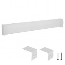 VEVOR Baseboard Heater Covers, Premium Series 5 ft Standard Electric Heating Unit Front Cover for Home Improvement, Heavy-duty Steel, Easy Installation for Bedroom Replacing Old Cover, White