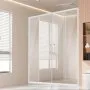 VEVOR Semi-frameless Double Sliding Shower Door SGCC Tempered Glass 1/4" Chrome
