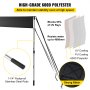 VEVOR t-top sun shade kit, high-grade 600d polyester, uv coated, rustproof steel rods, water-resistant.